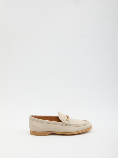 hammered leather loafers