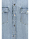 sky bleached oversize denim shirt