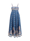 acacia linen maxi dress