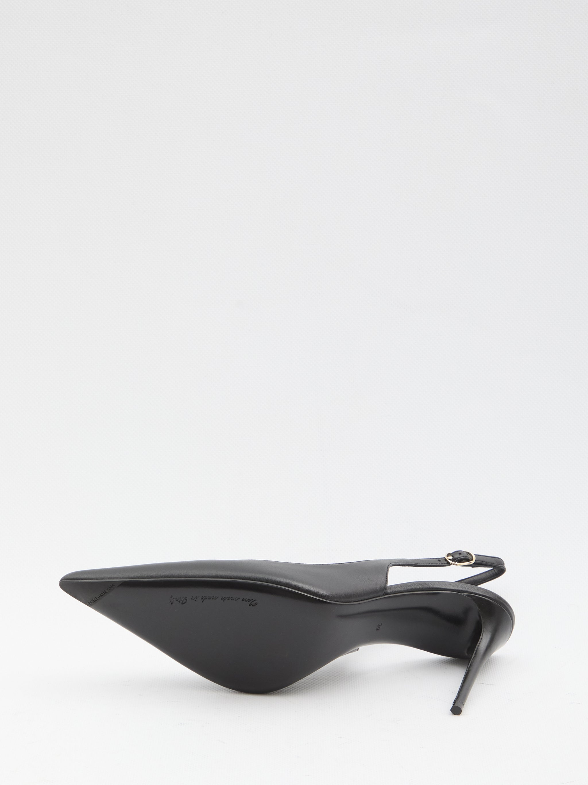 slingback pumps in silk nappa