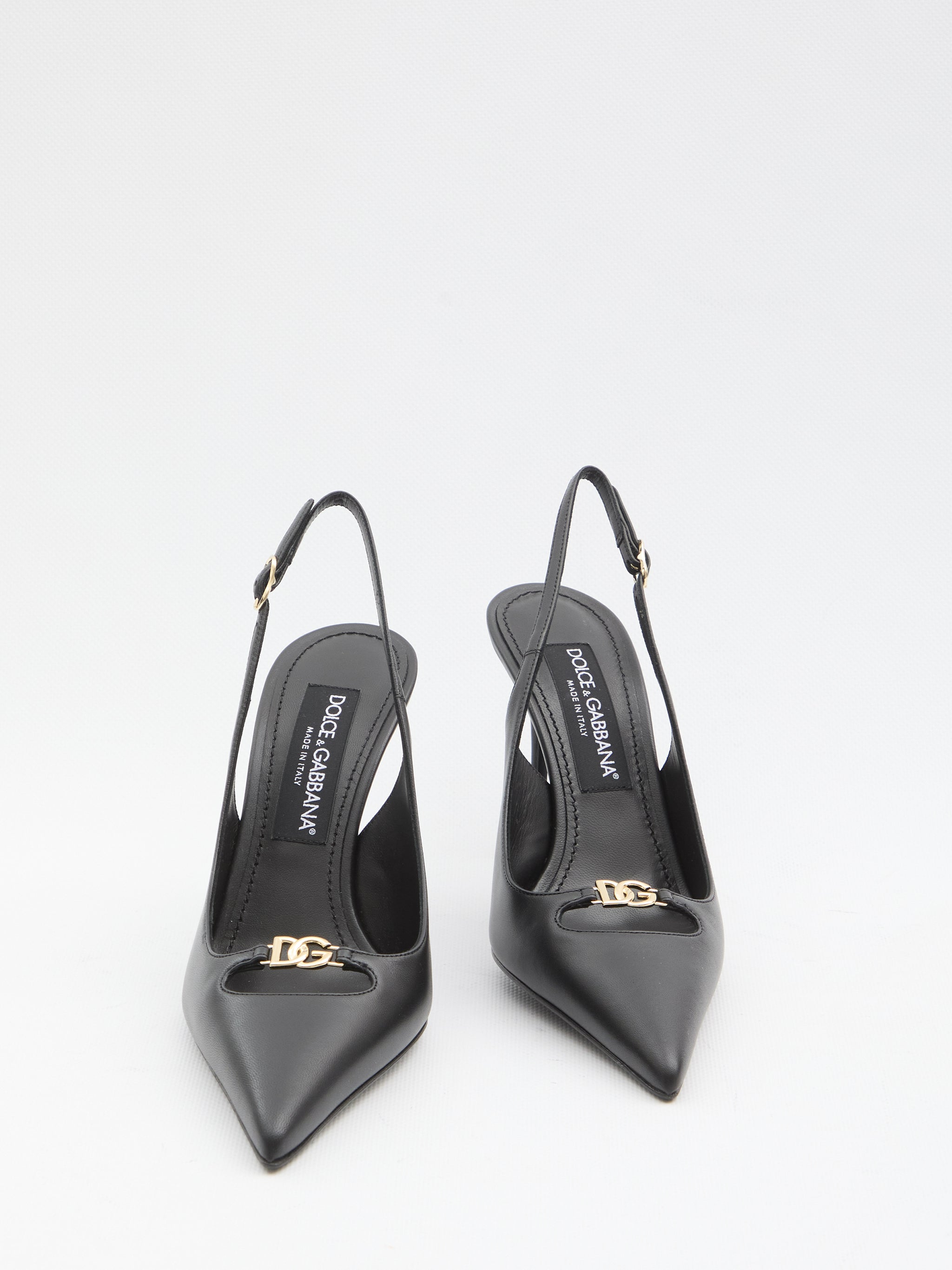 slingback pumps in silk nappa