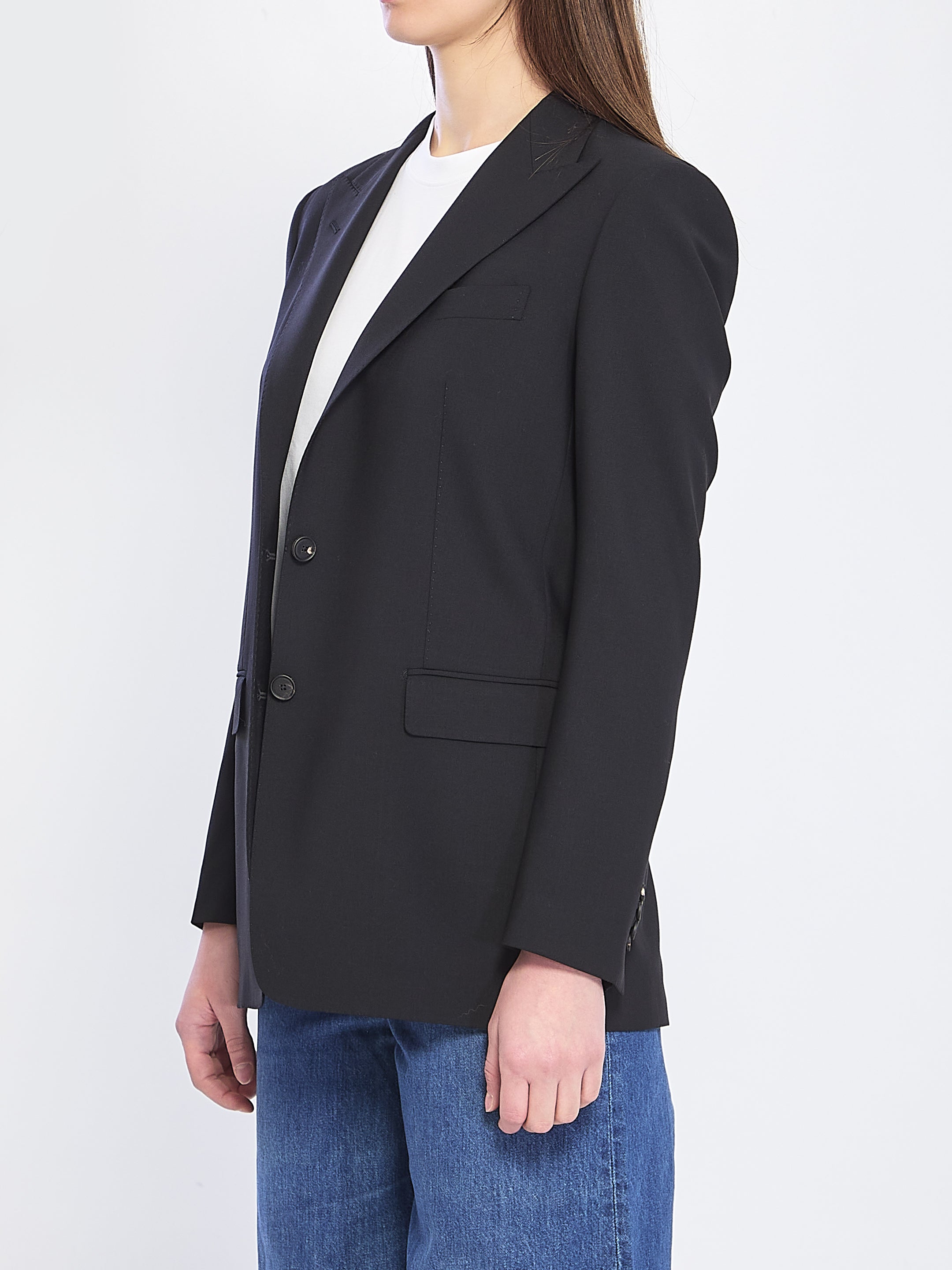 TAGLIATORE 38 single-breasted bi-stretch wool jacket