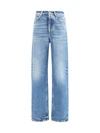 high waisted wide leg jeans in denim