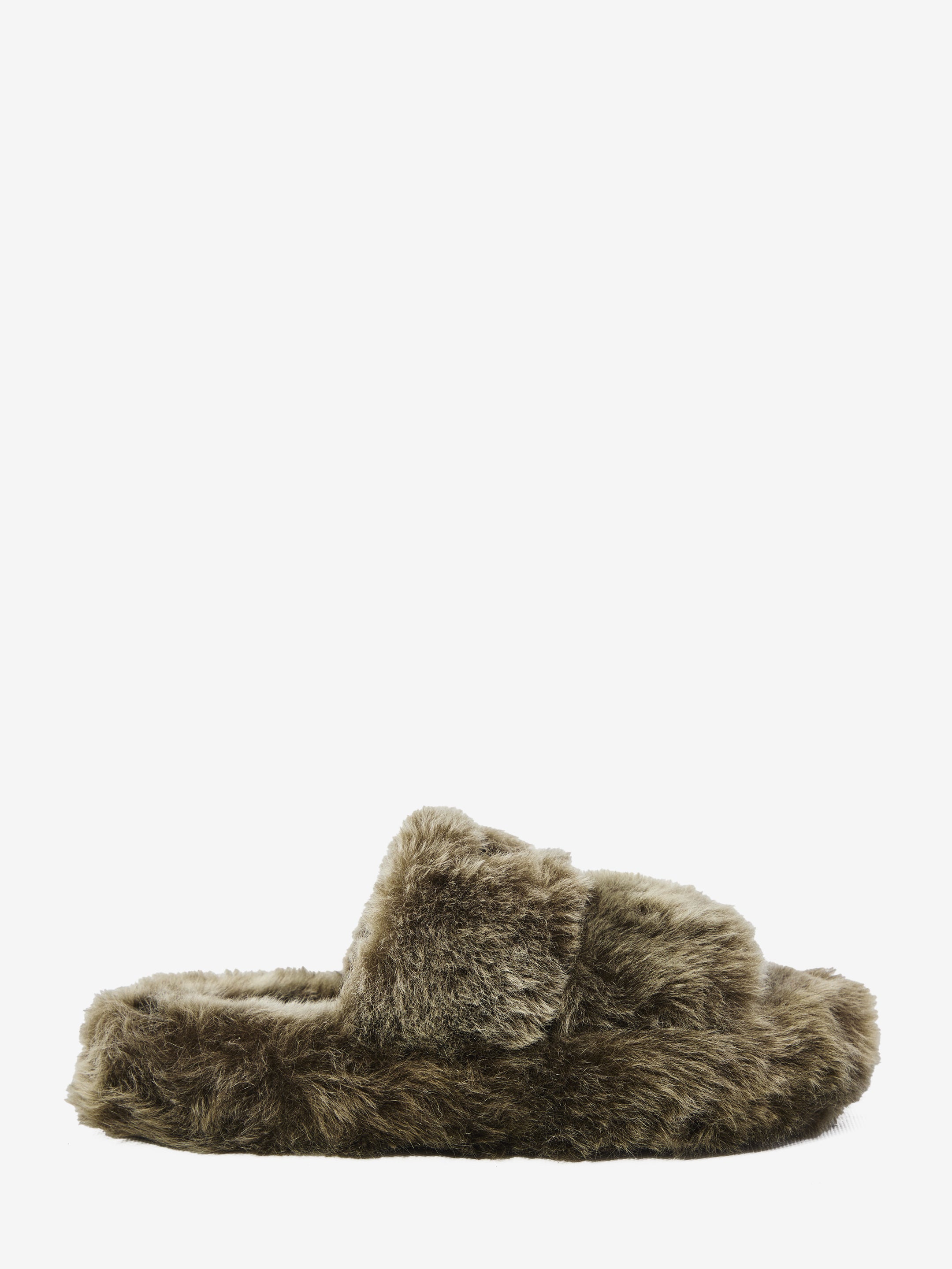 CELINE 40 triomphe 05 fur shearling slides