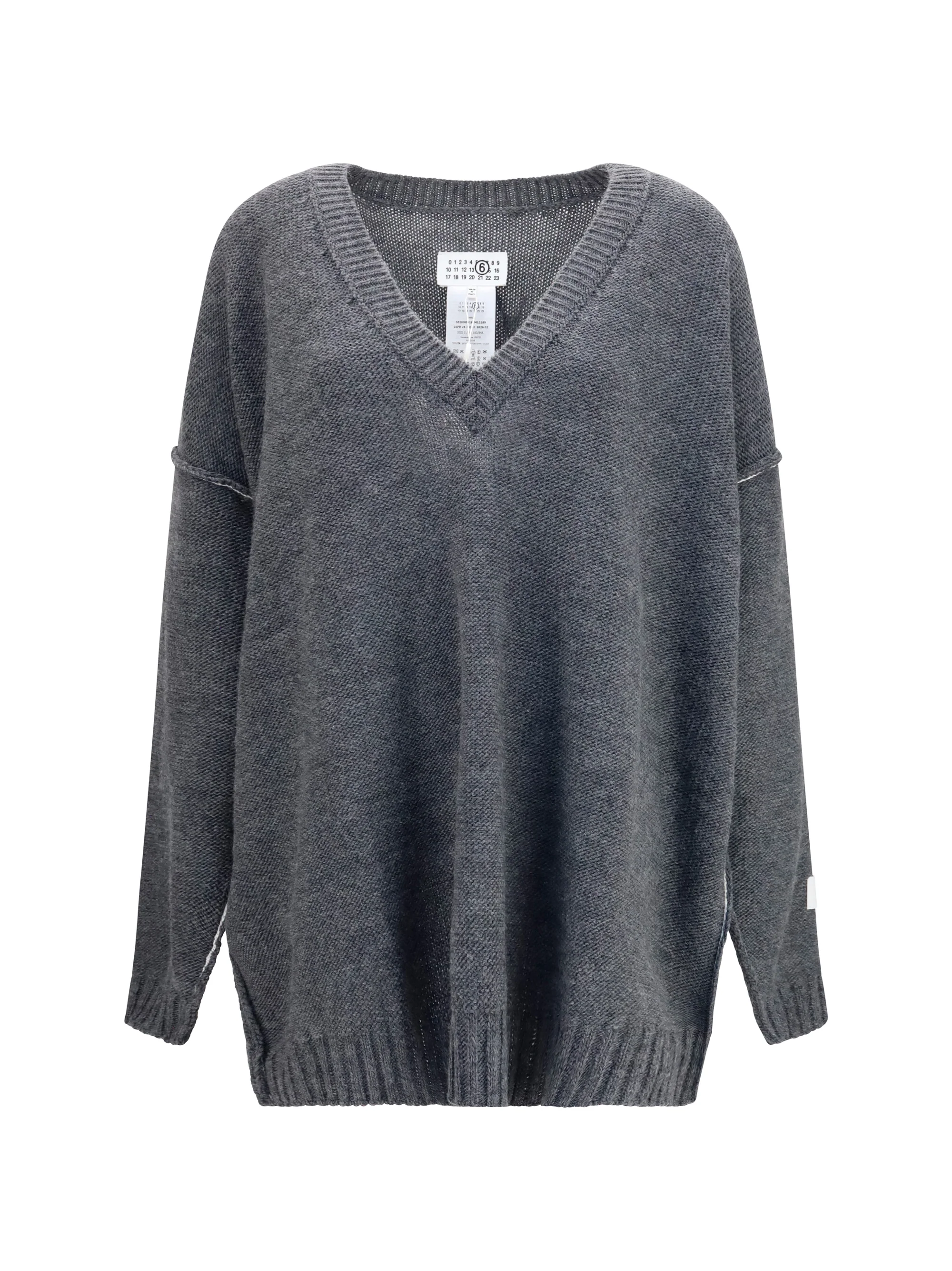 MM6 M oversized v-neck sweater