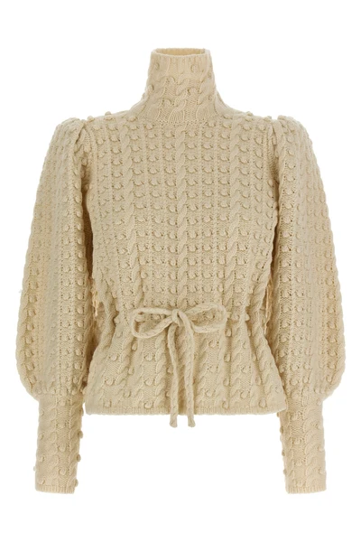 the zimmermann valiant wool bauble knit defines sculptural knitwear through a fu
