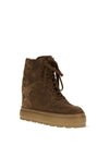 lace-up wedge sneakers