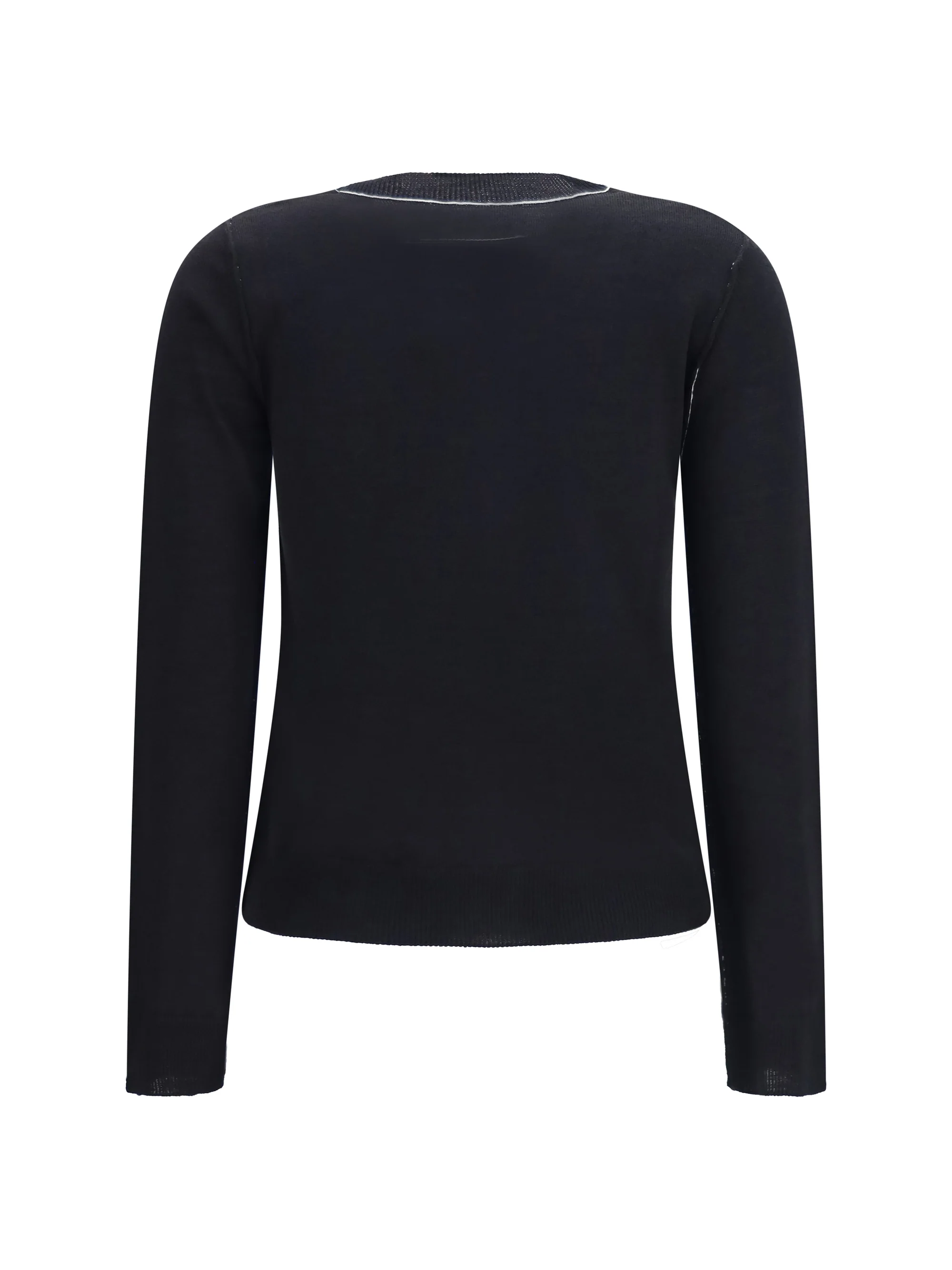 wool-blend t-shirt with contrast details