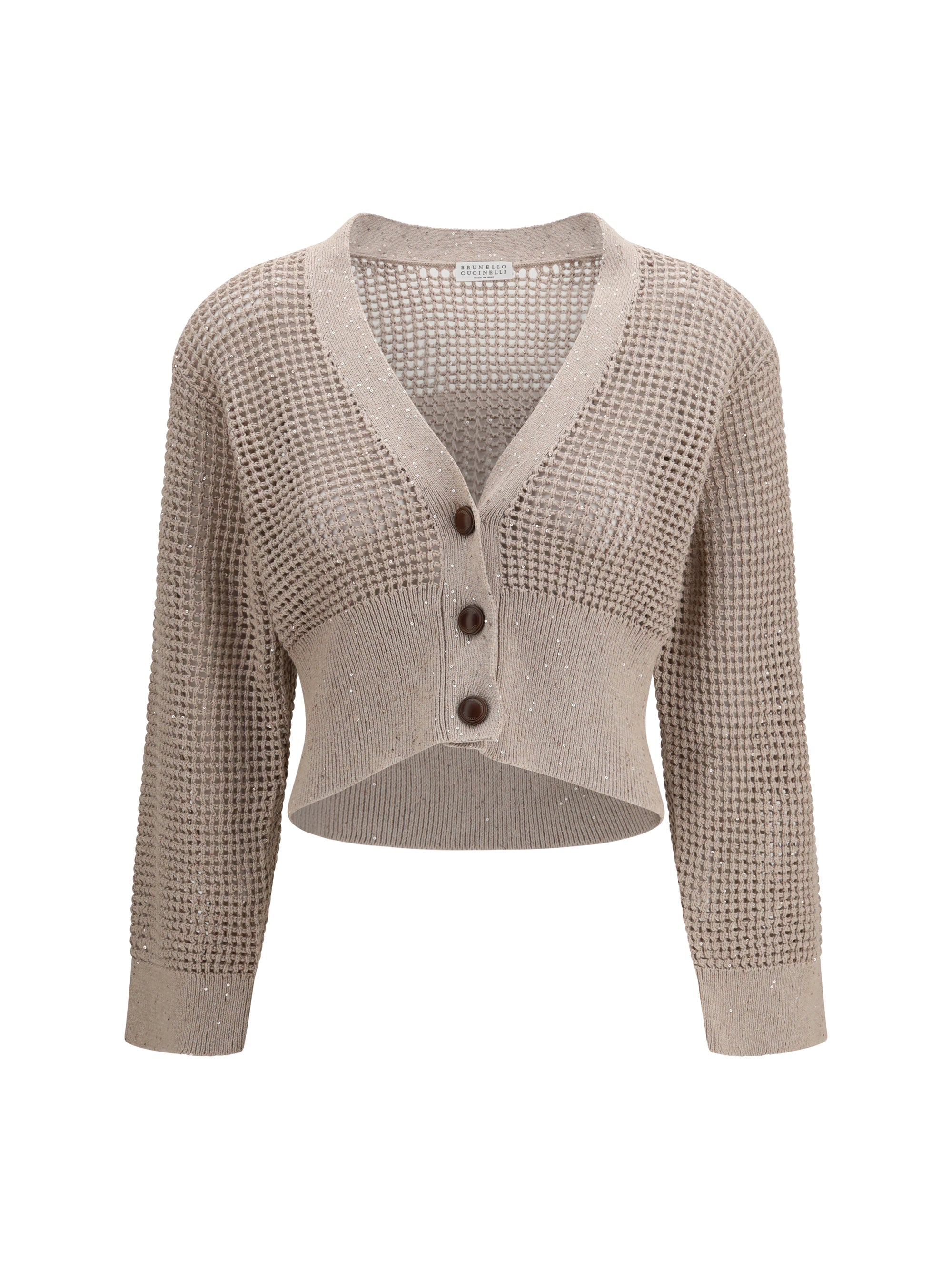 BRUNELLO CUCINELLI M sequined mesh cardigan