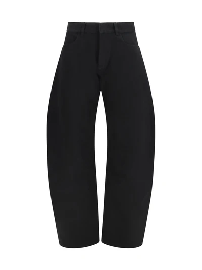 low rise rounded jeans