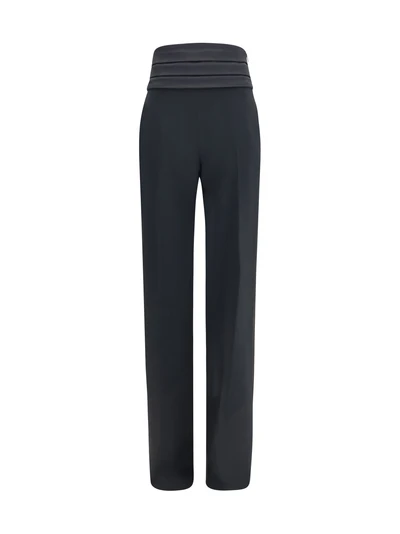 satin high-waisted pants