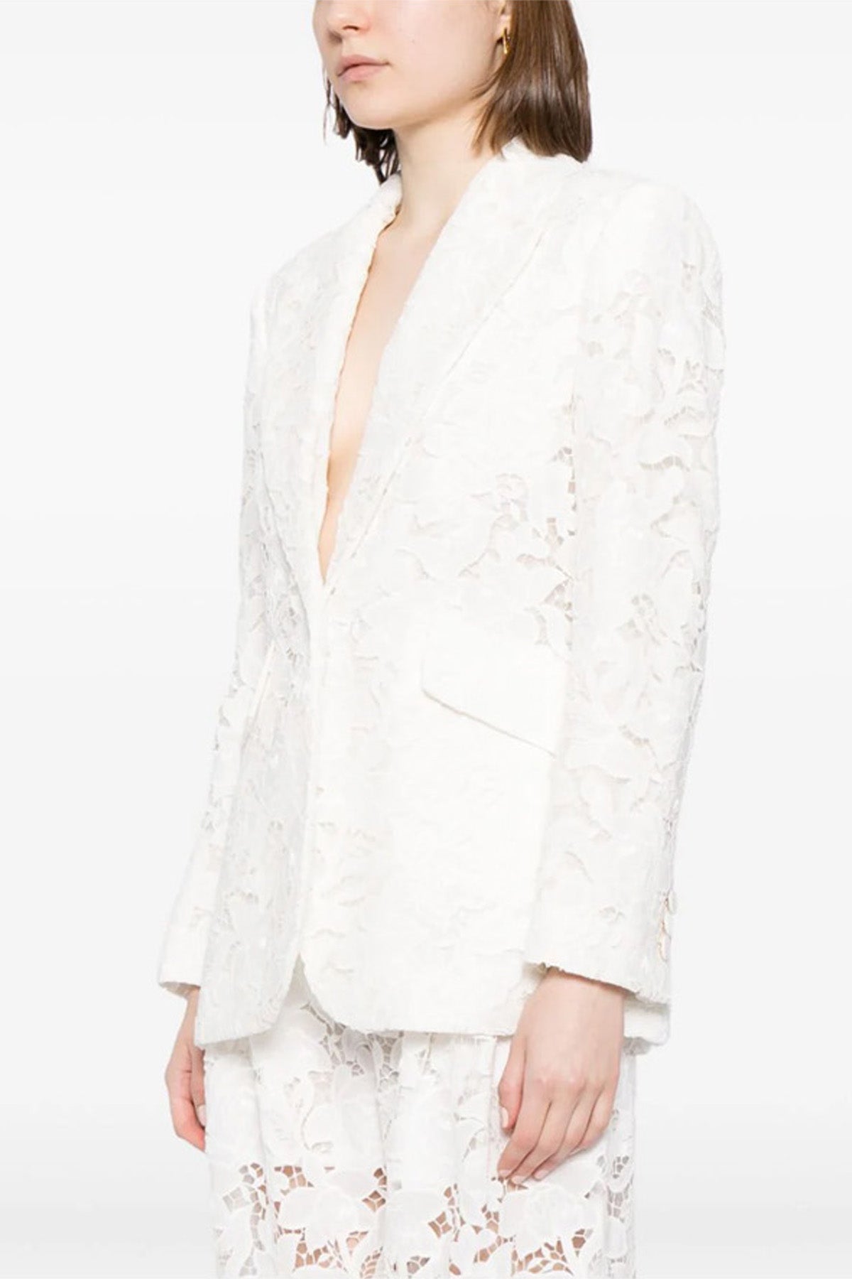 natura lace lace lined blazer