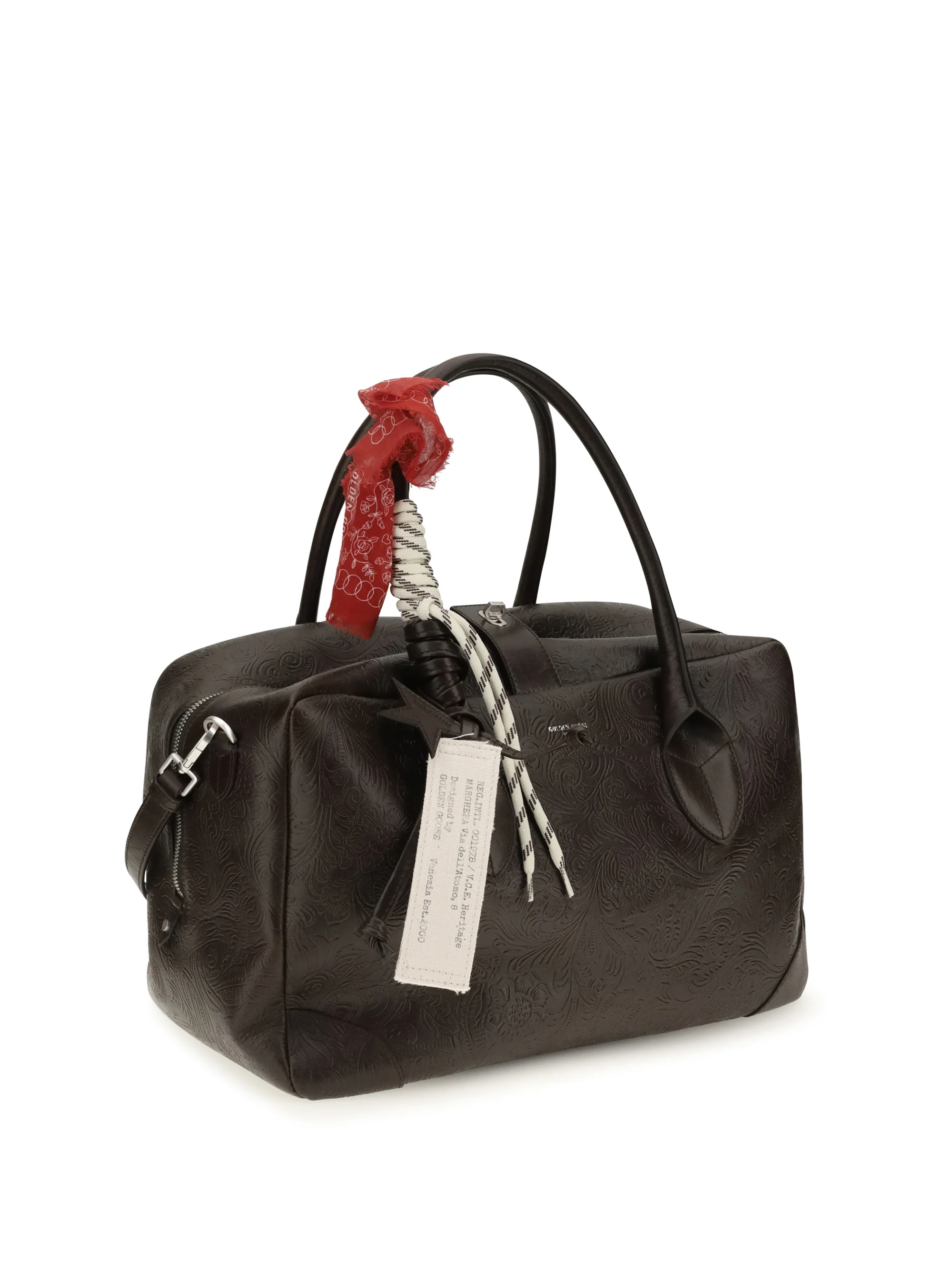 GOLDEN GOOSE OS vita medium leather travel bag