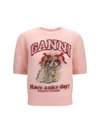 alpaca graphic knit t-shirt
