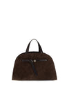 romy suede top handle bag