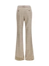 prince of wales houndstooth wool flared pants