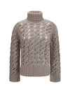 perforated turtleneck sweater
