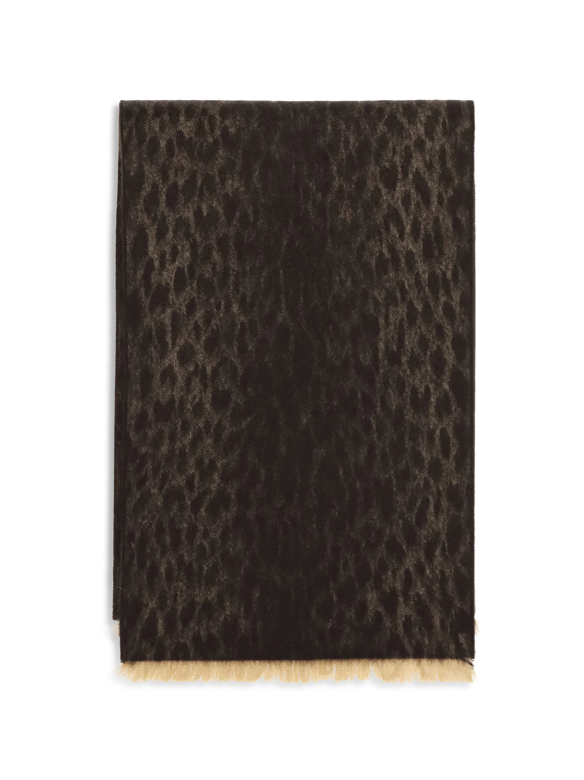 GUCCI OS leopard-print wool scarf with monogram
