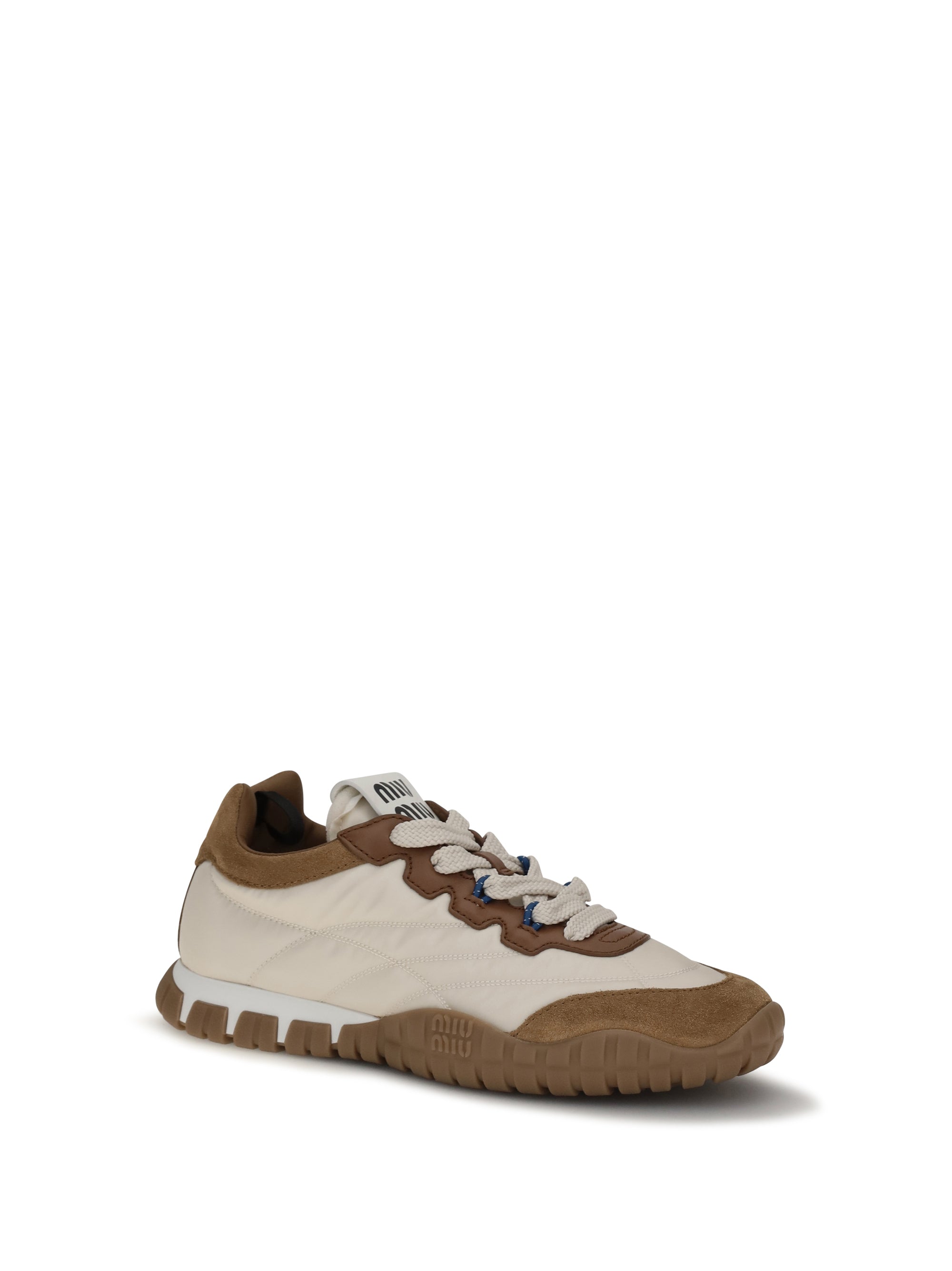 MIU MIU 36 fabric and suede sneakers