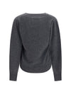 wool sweater with gathered neckline
