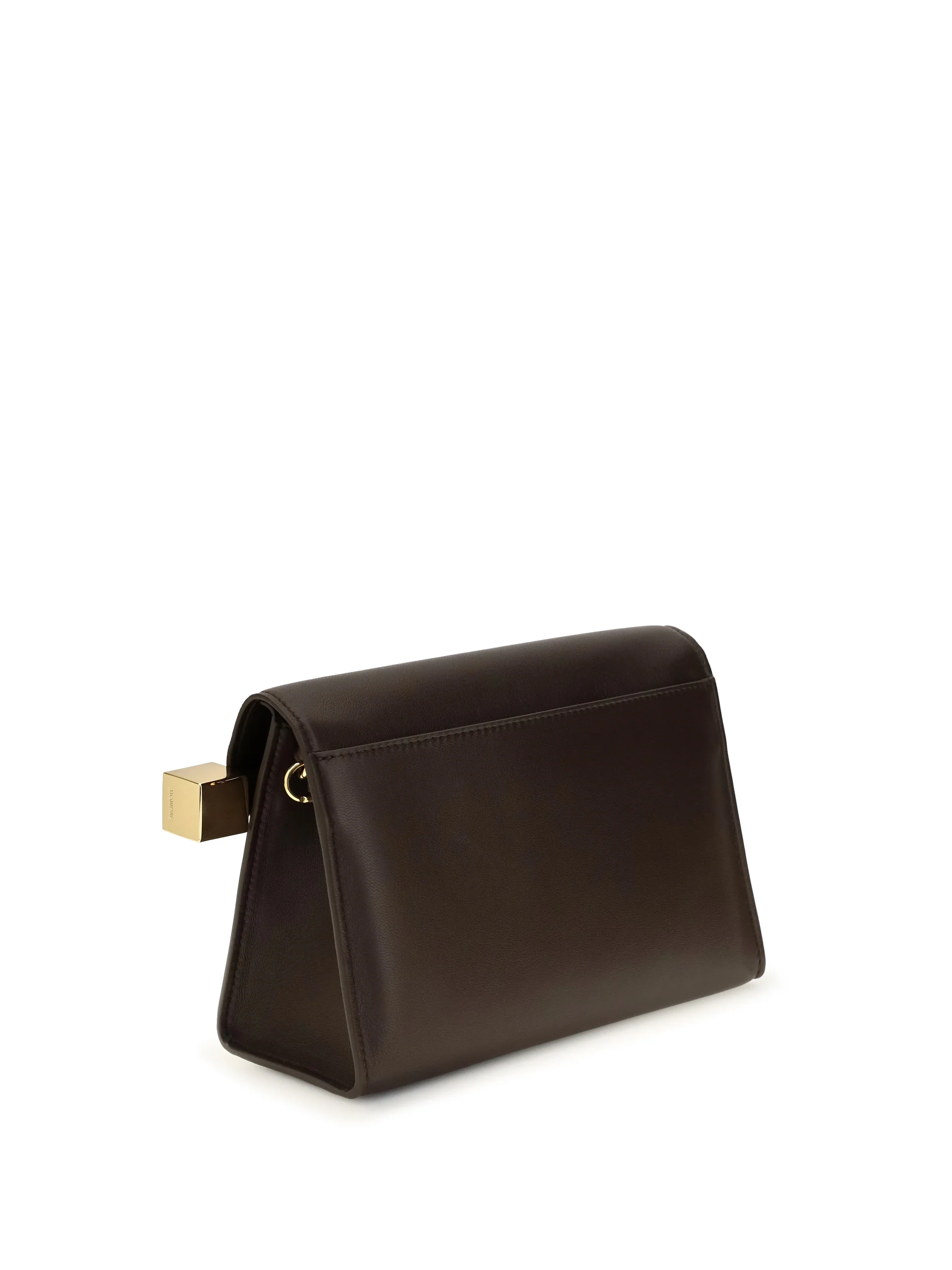 rond carré leather shoulder bag