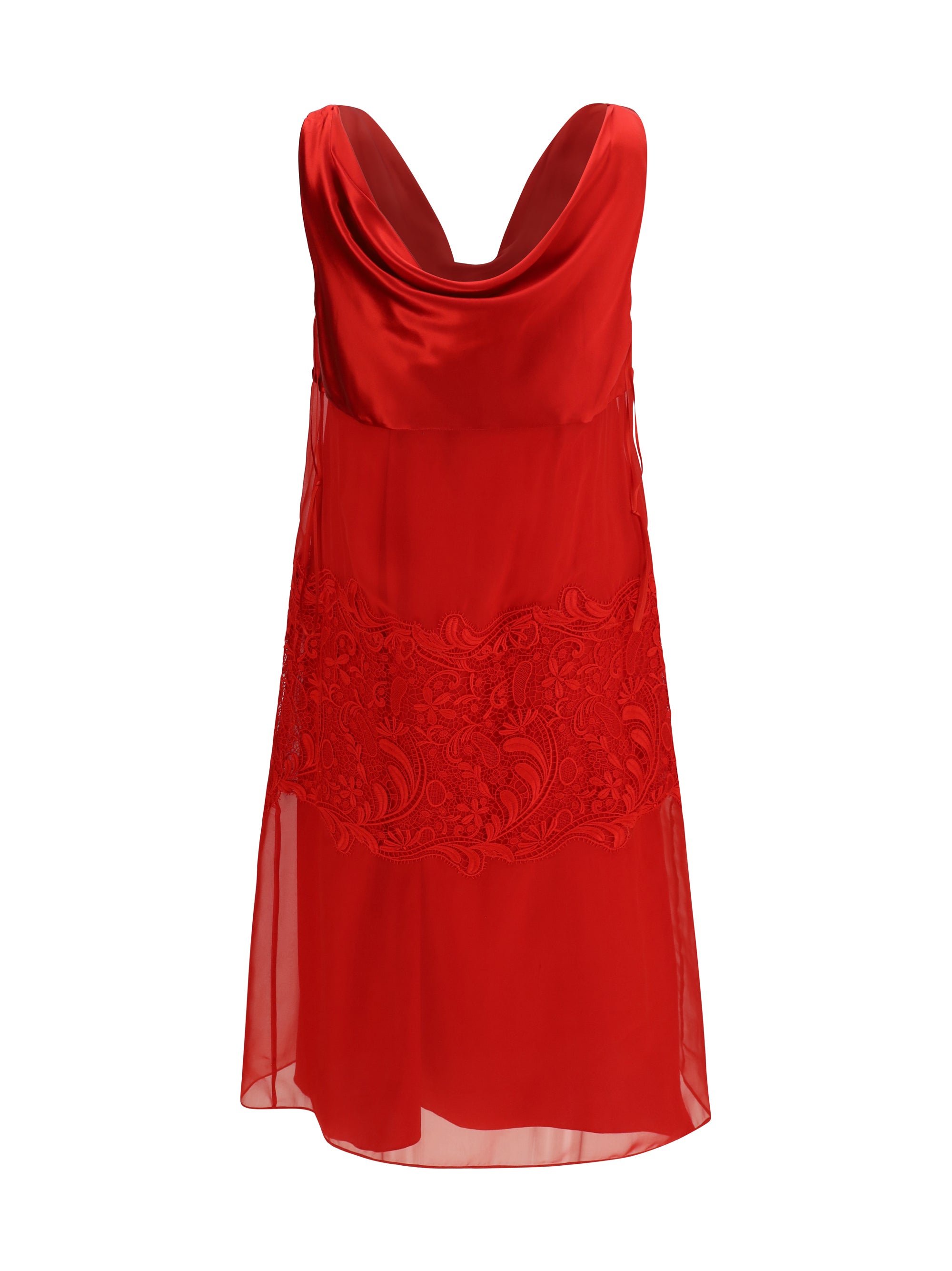 FERRAGAMO 40 draped lace dress