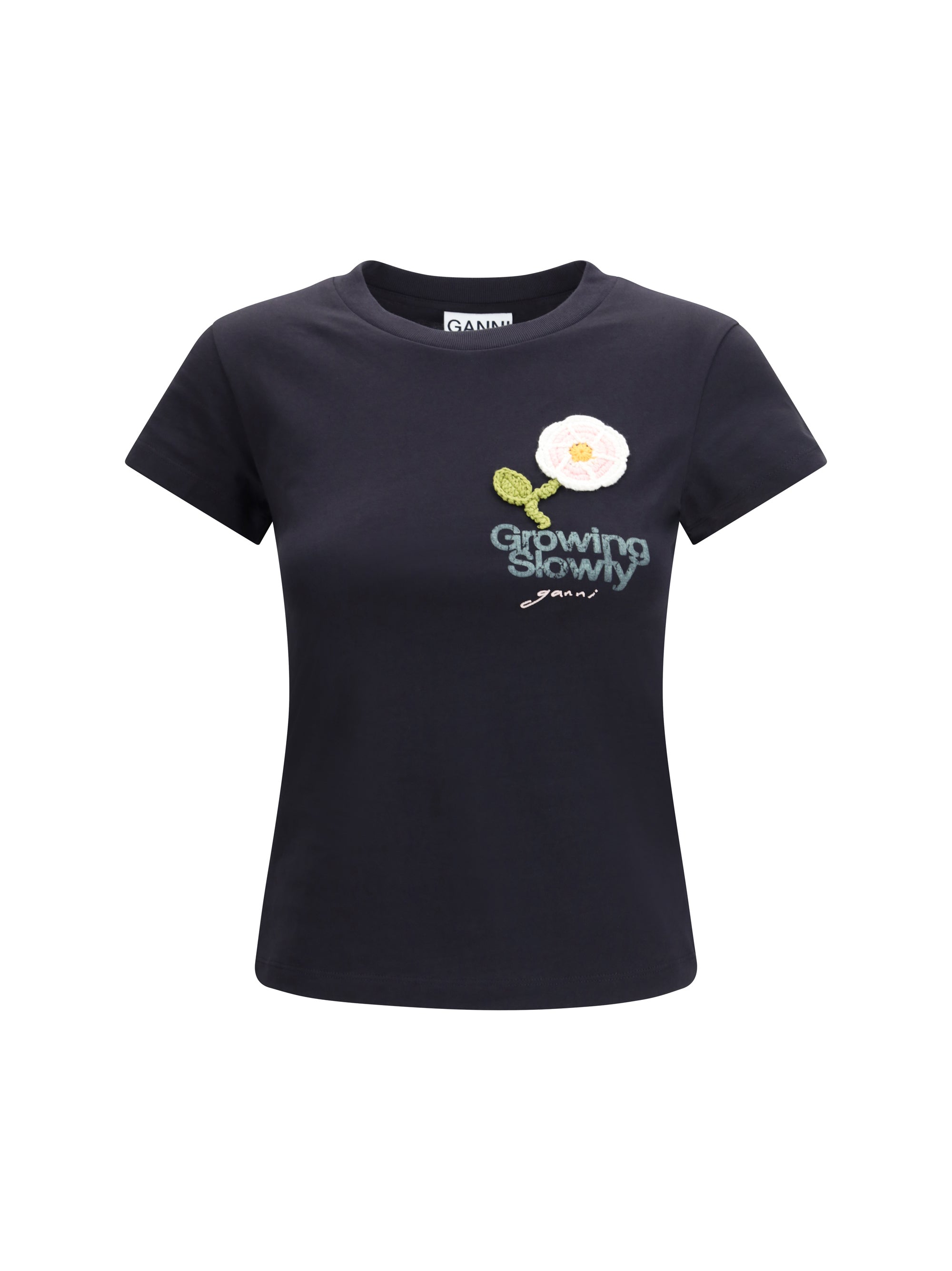 GANNI XS embroidered t-shirt 