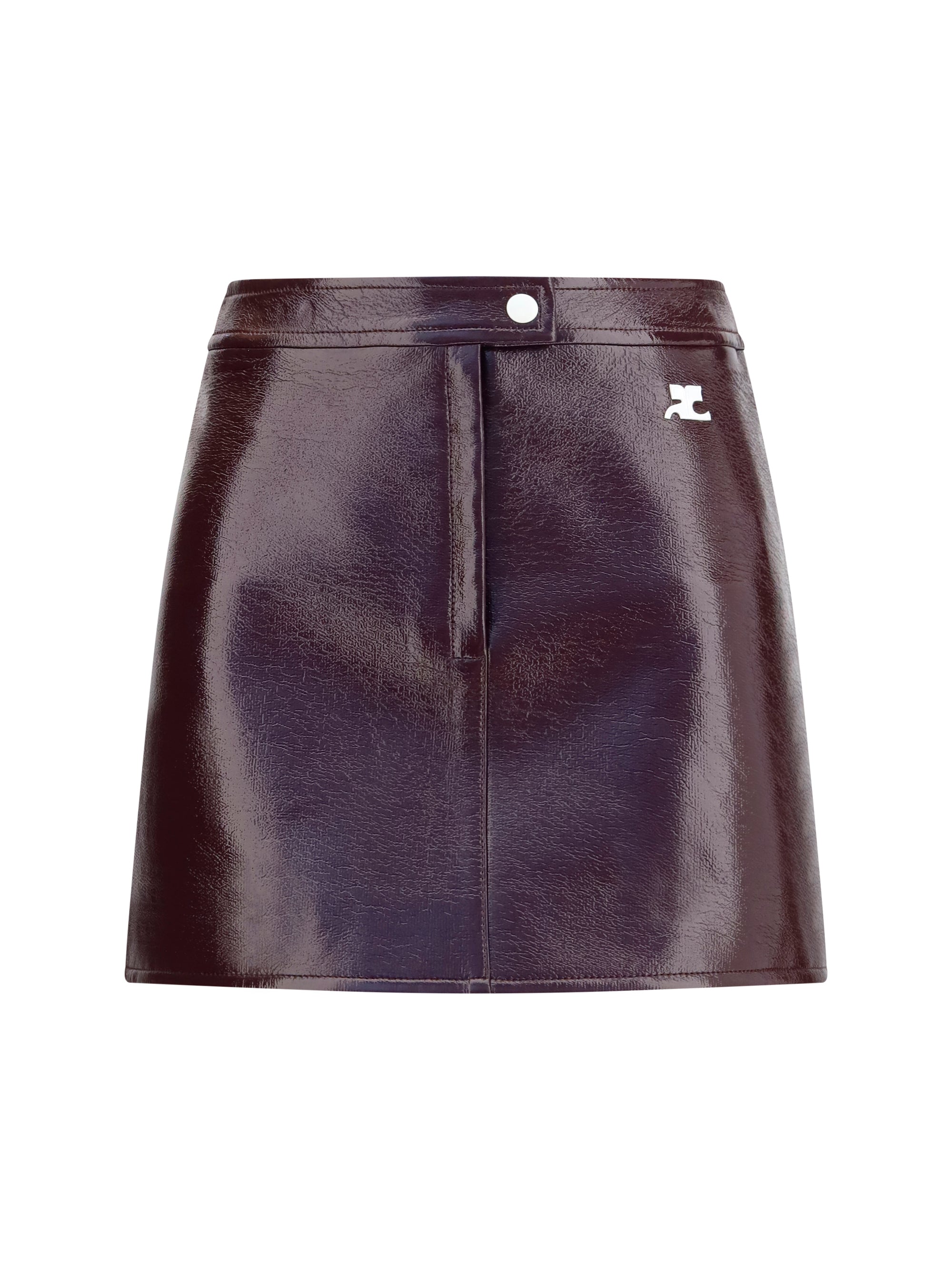COURRÈGES 36 vinyl mini skirt