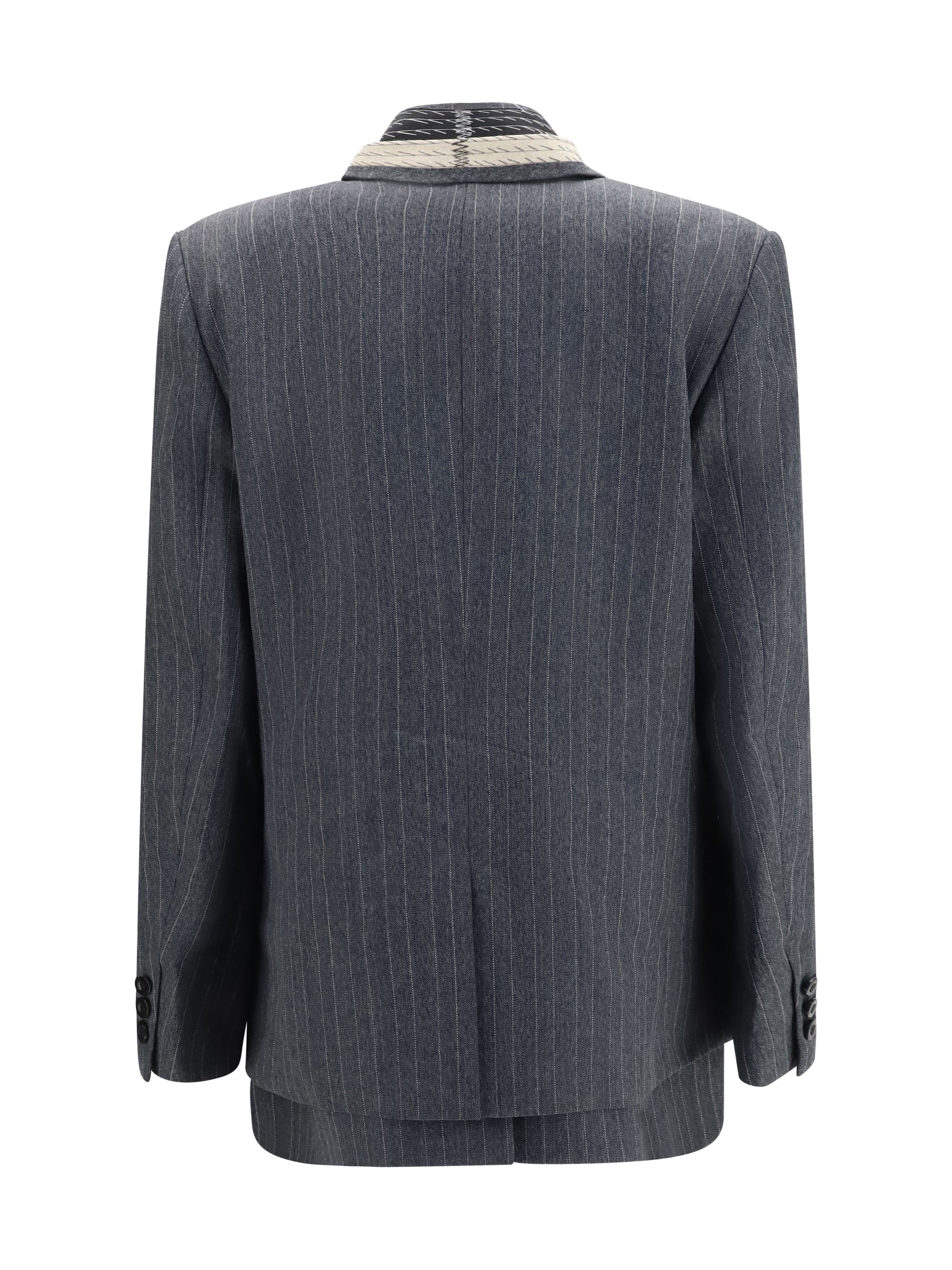 pinstripe single breasted jacket