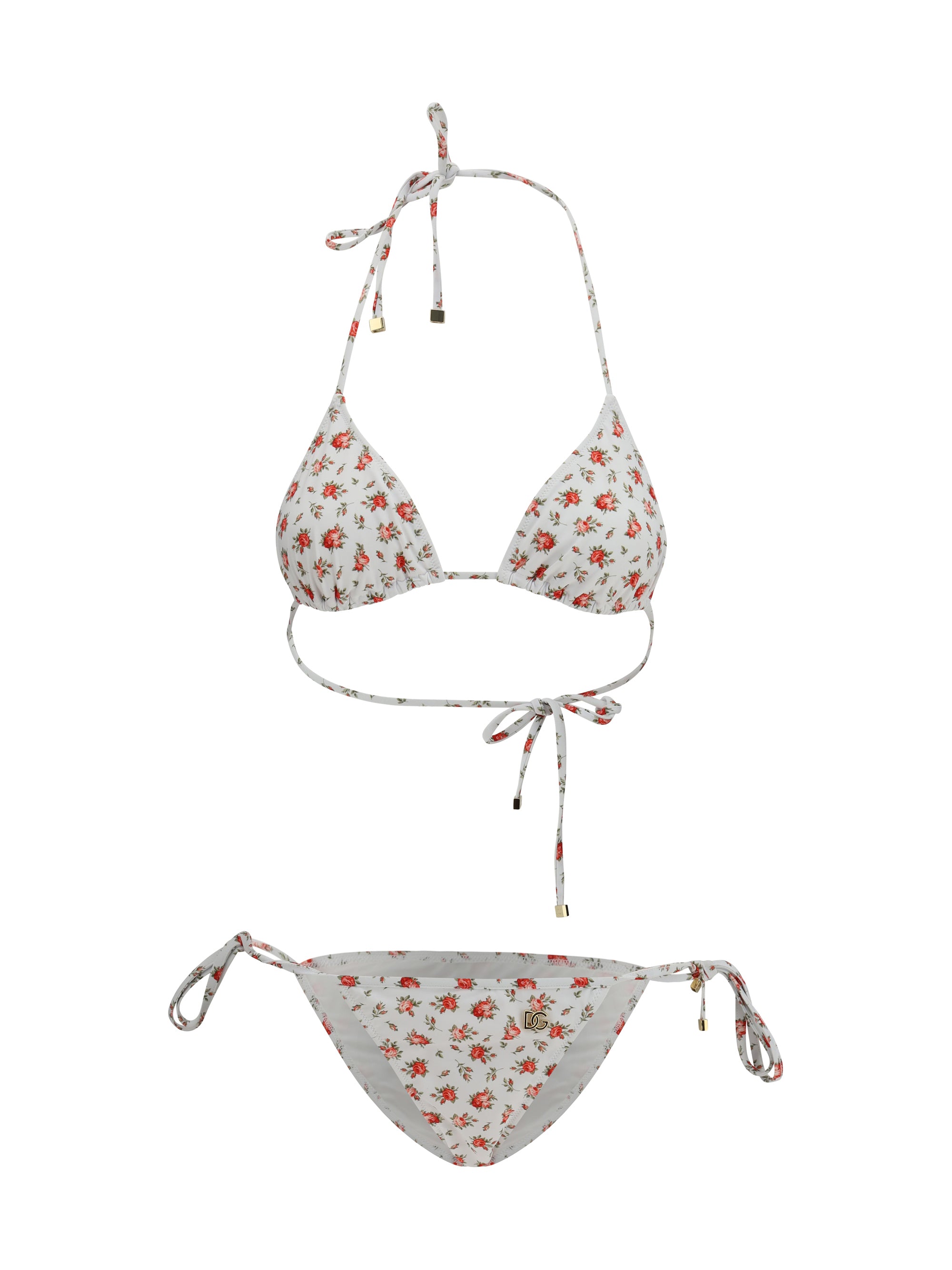 DOLCE amp; GABBANA 2 triangle bikini with roselline print