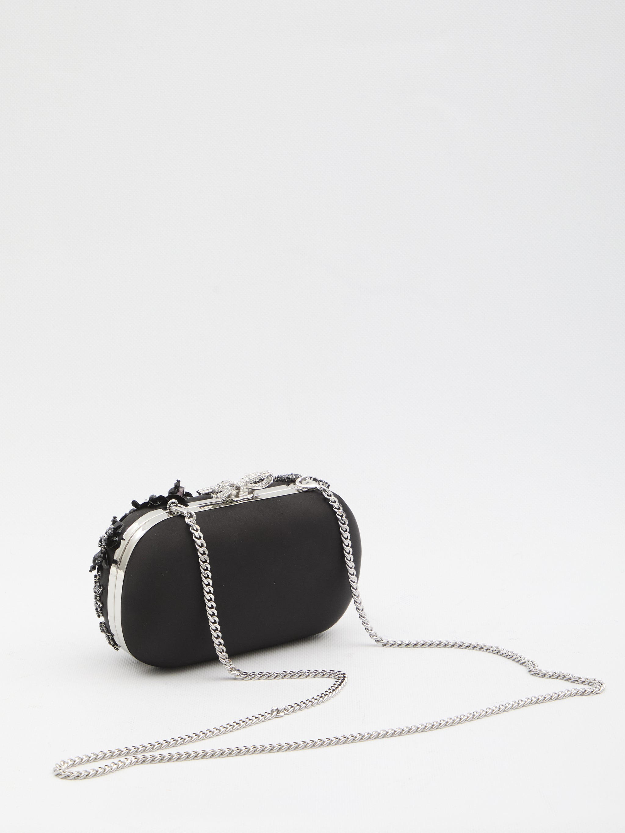 floral crystal clutch bag