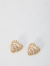 embellished heart earrings
