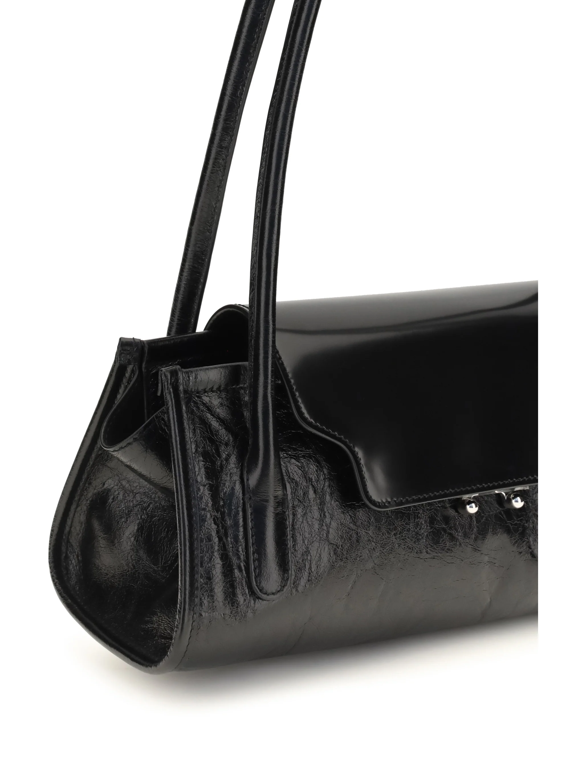 trunkette leather shoulder bag