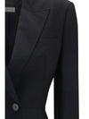 cut-out double-breasted blazer