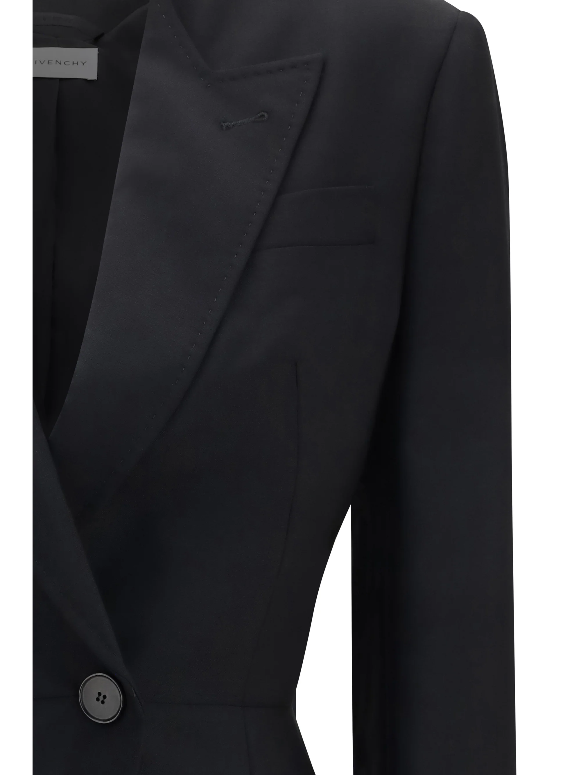 cut-out double-breasted blazer