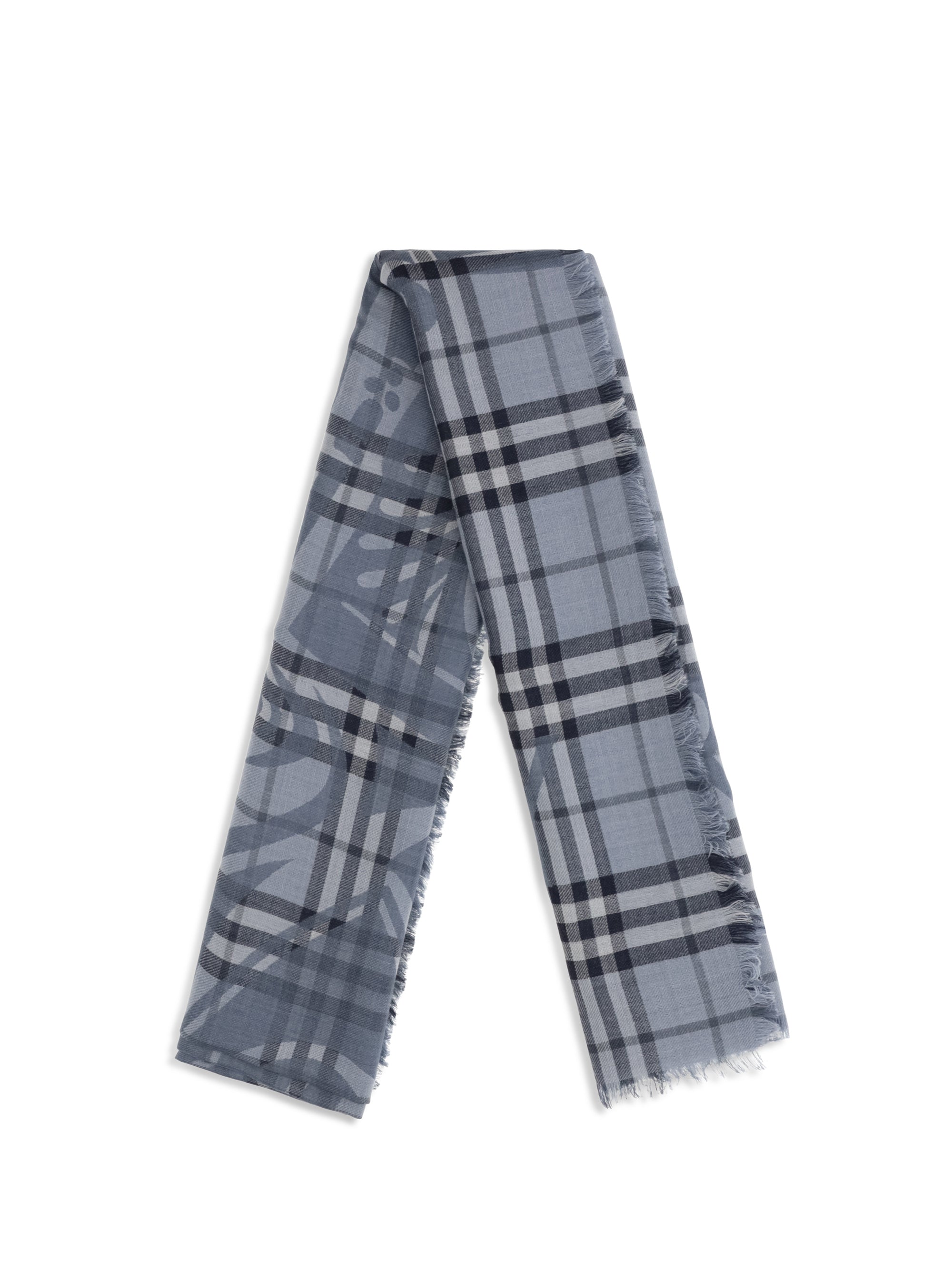 knight check wool and silk scarf