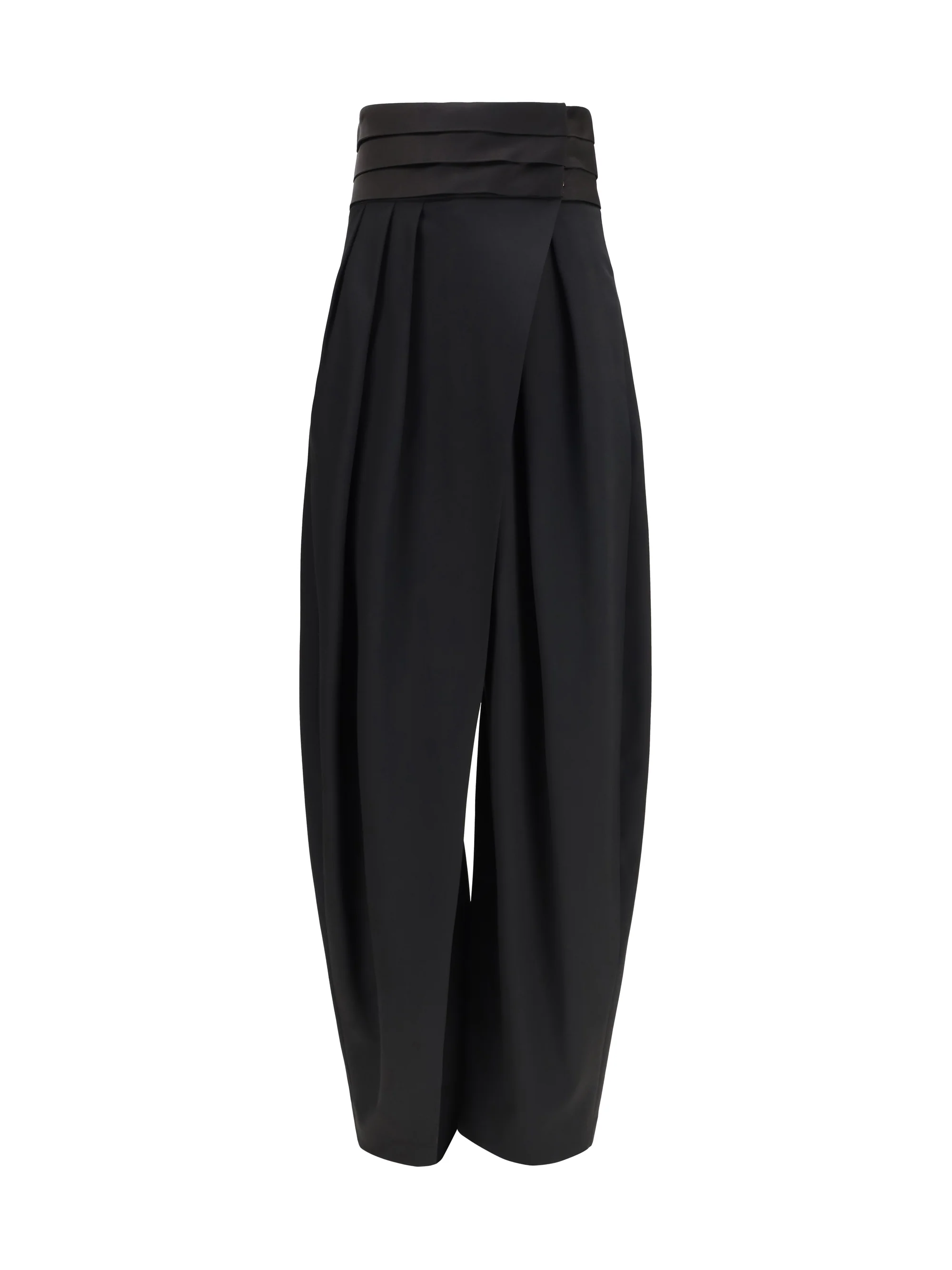ALAÏA 34 rounded tuxedo wool pants