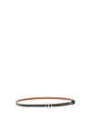 reversible vlogo signature glossy calfskin belt
