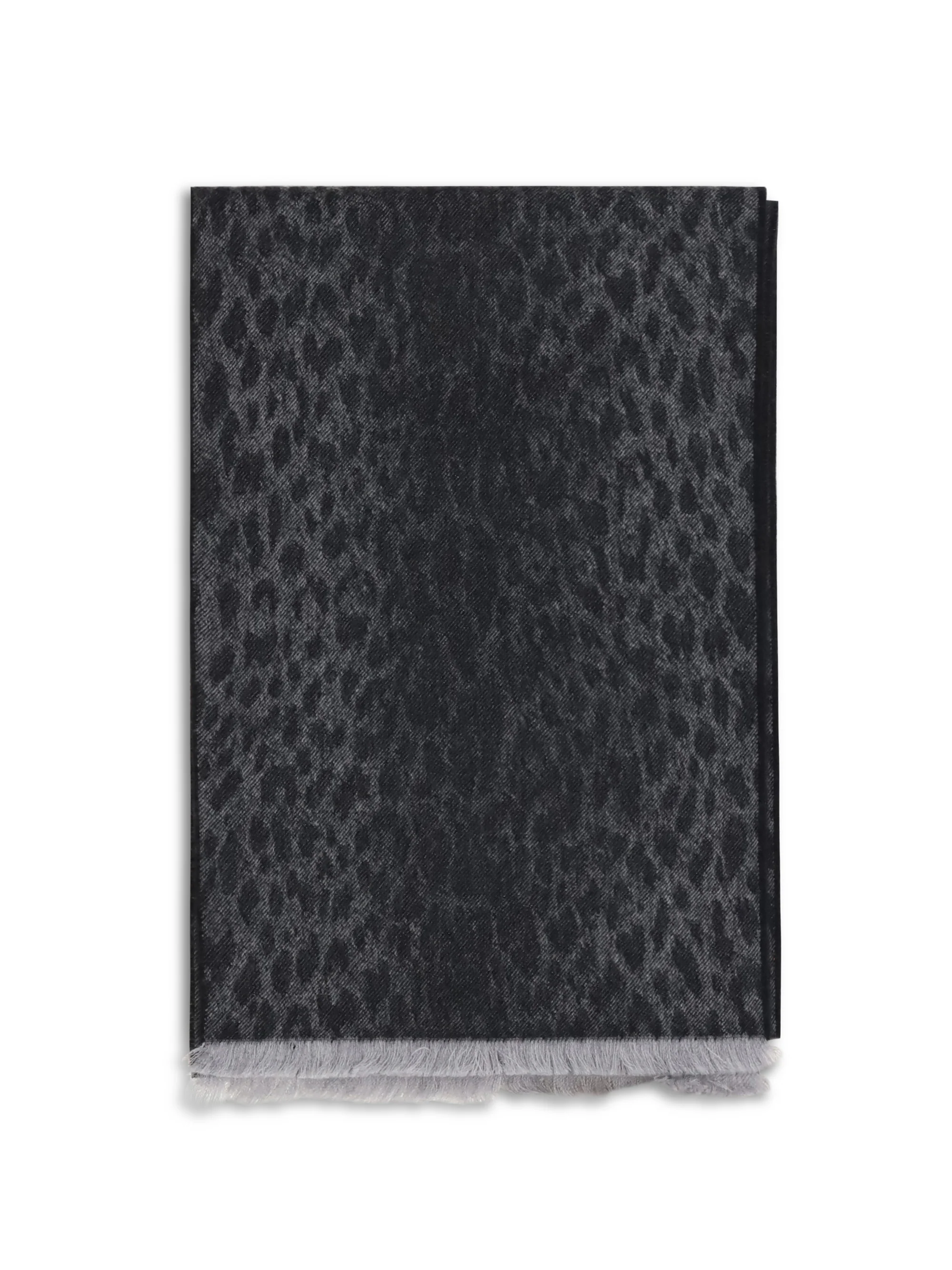 GUCCI OS leopard-print wool scarf with monogram