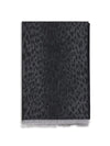 leopard-print wool scarf with monogram