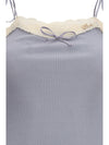 jersey and lace thin strap top