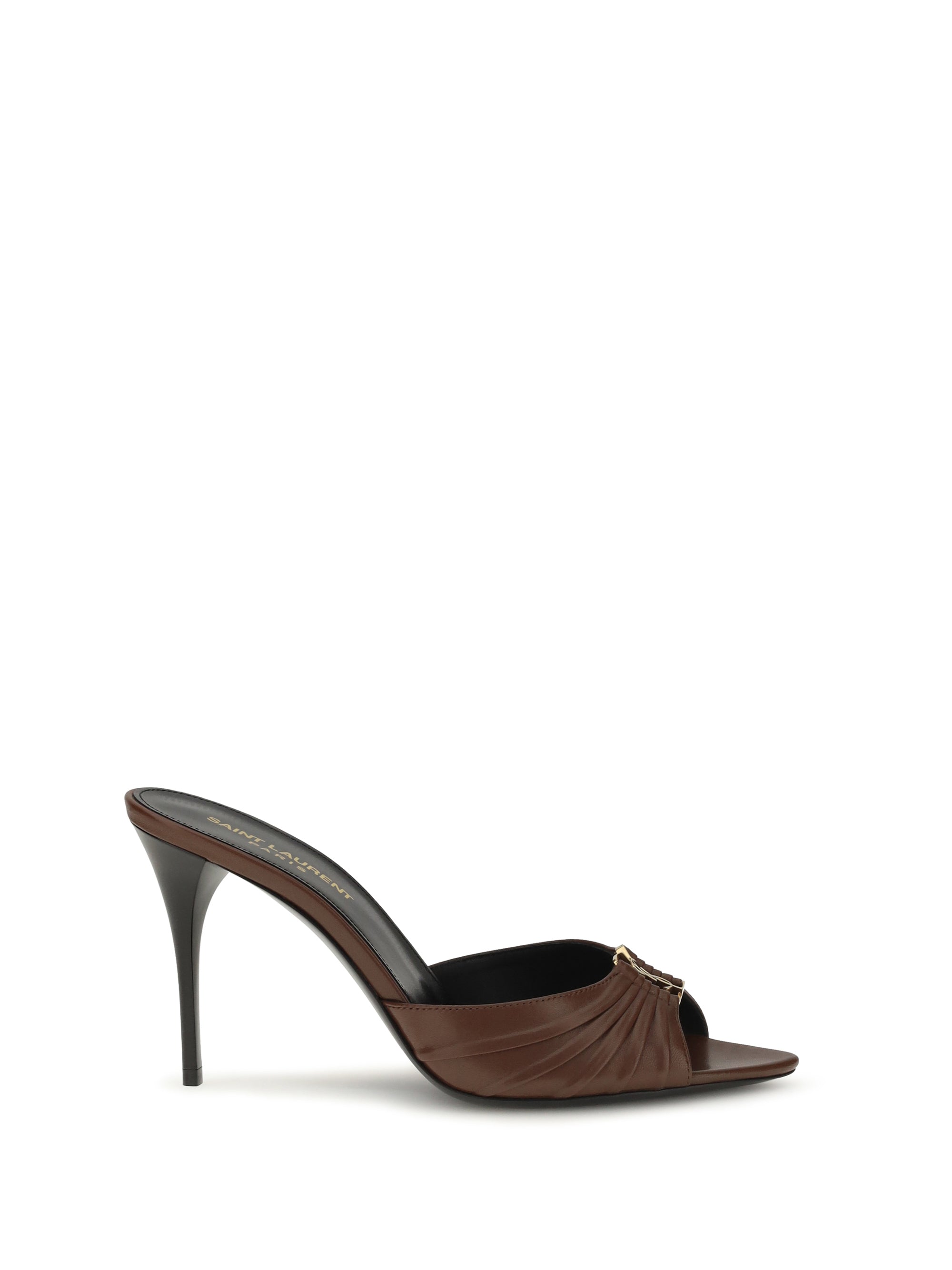 babylone smooth leather mules