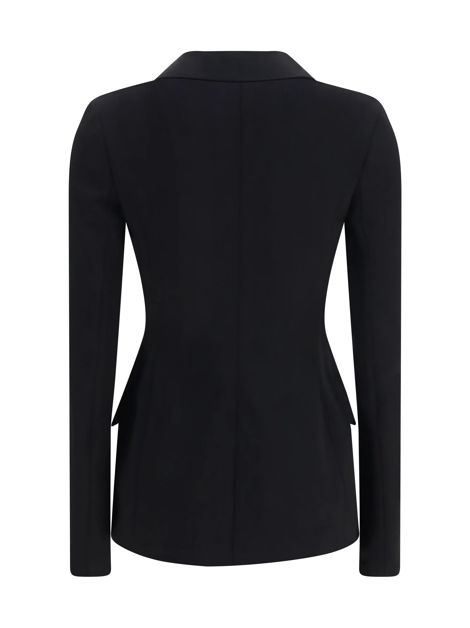 stretch wool single breasted jacket