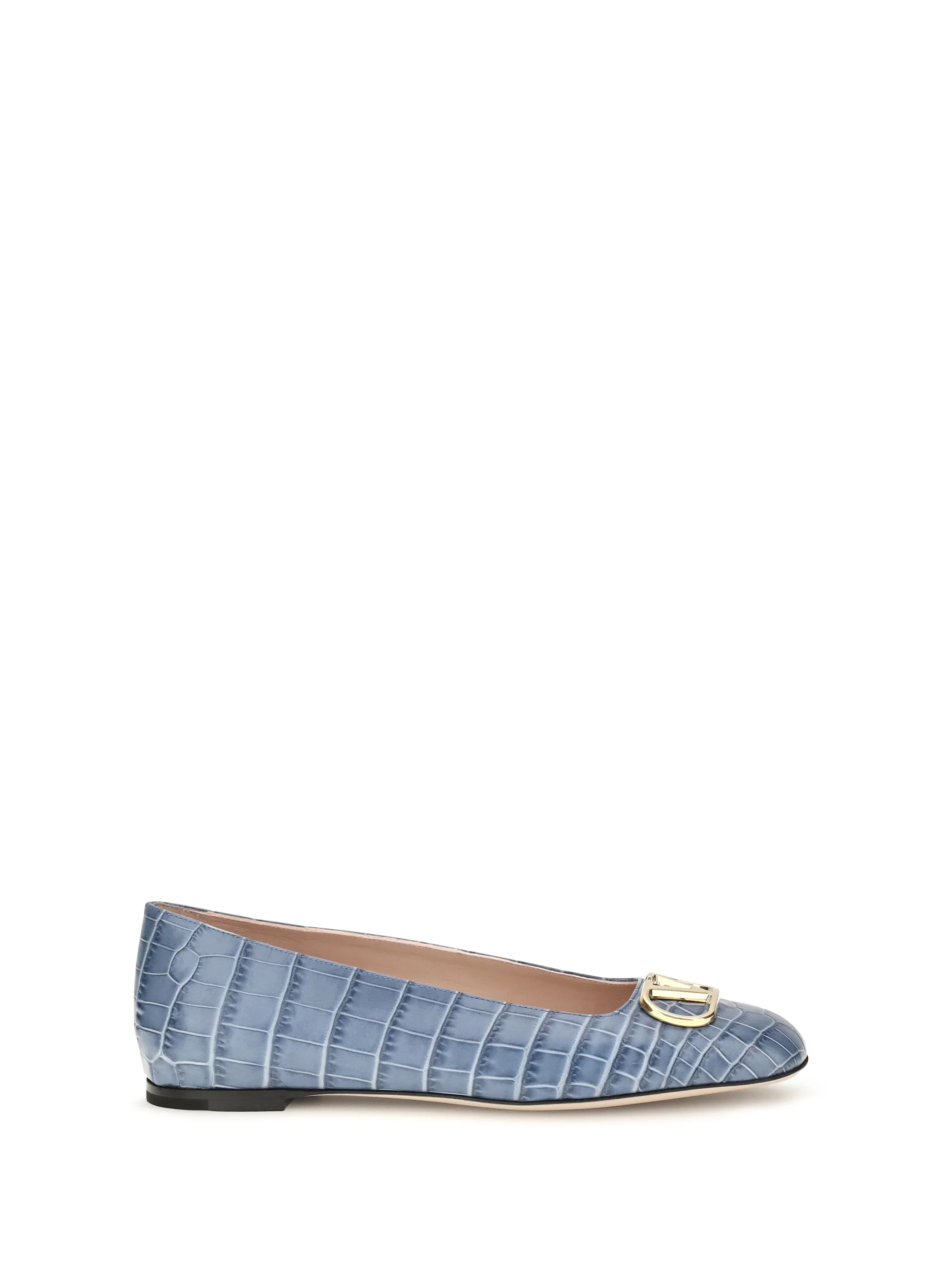 vlogo signature croc-effect ballerinas