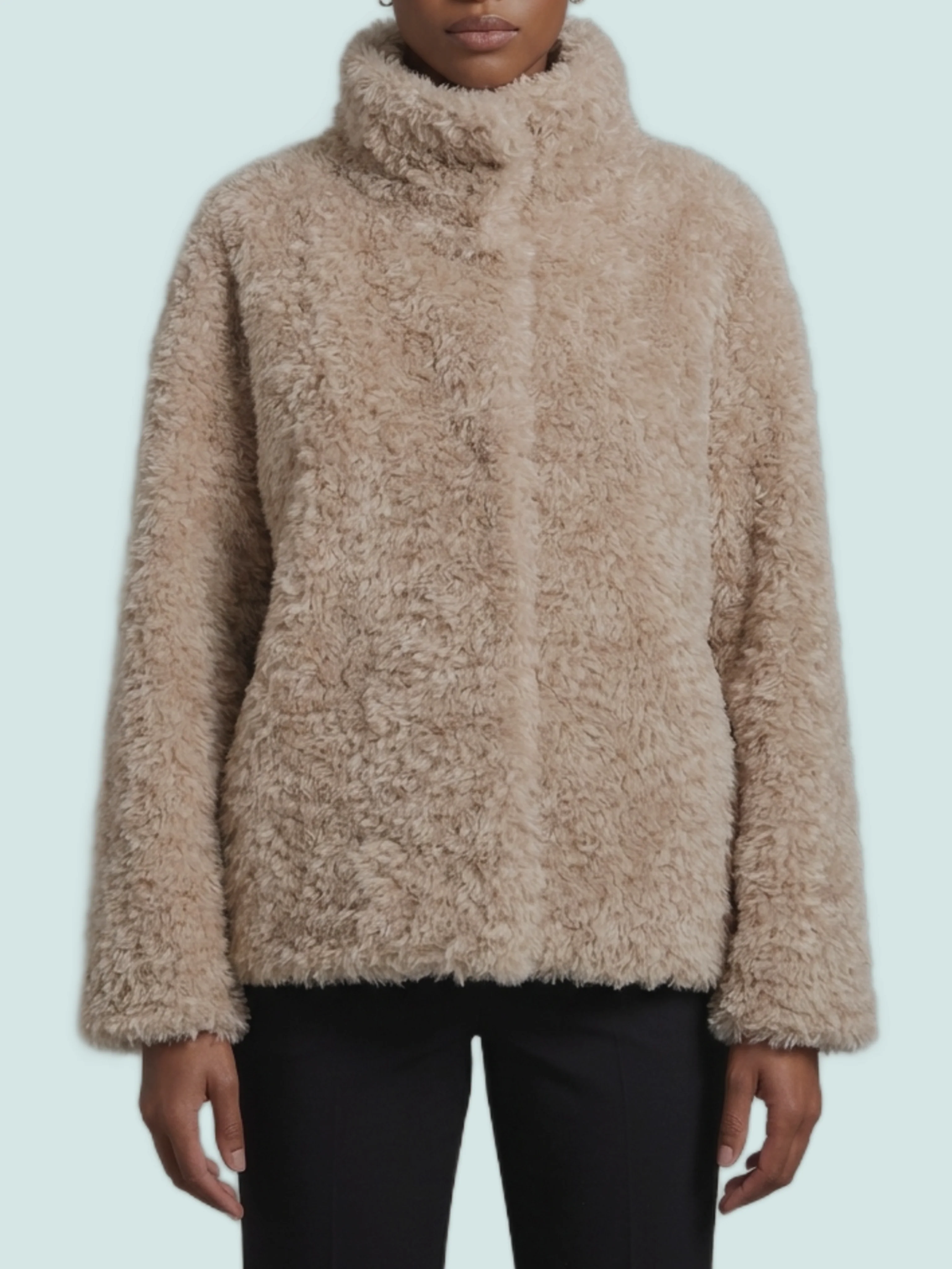 HERNO 40 short faux fur coat
