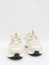 sneakers in leather and fabric