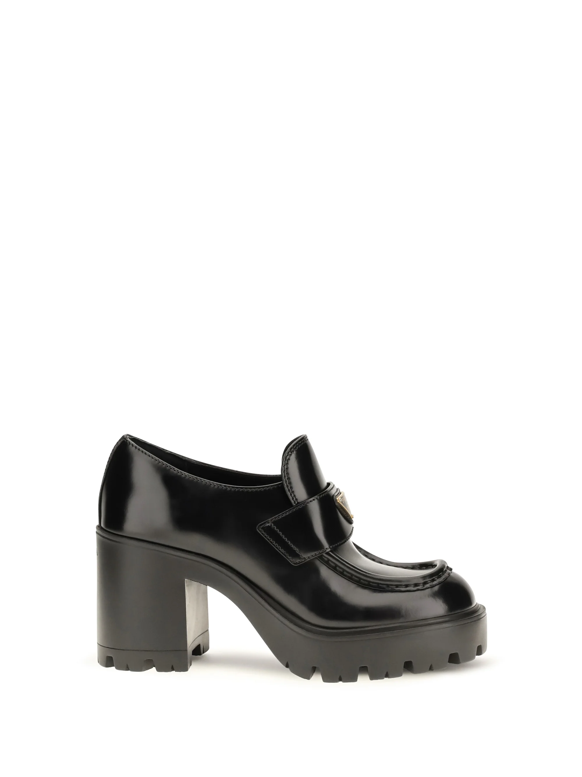 leather heeled loafers