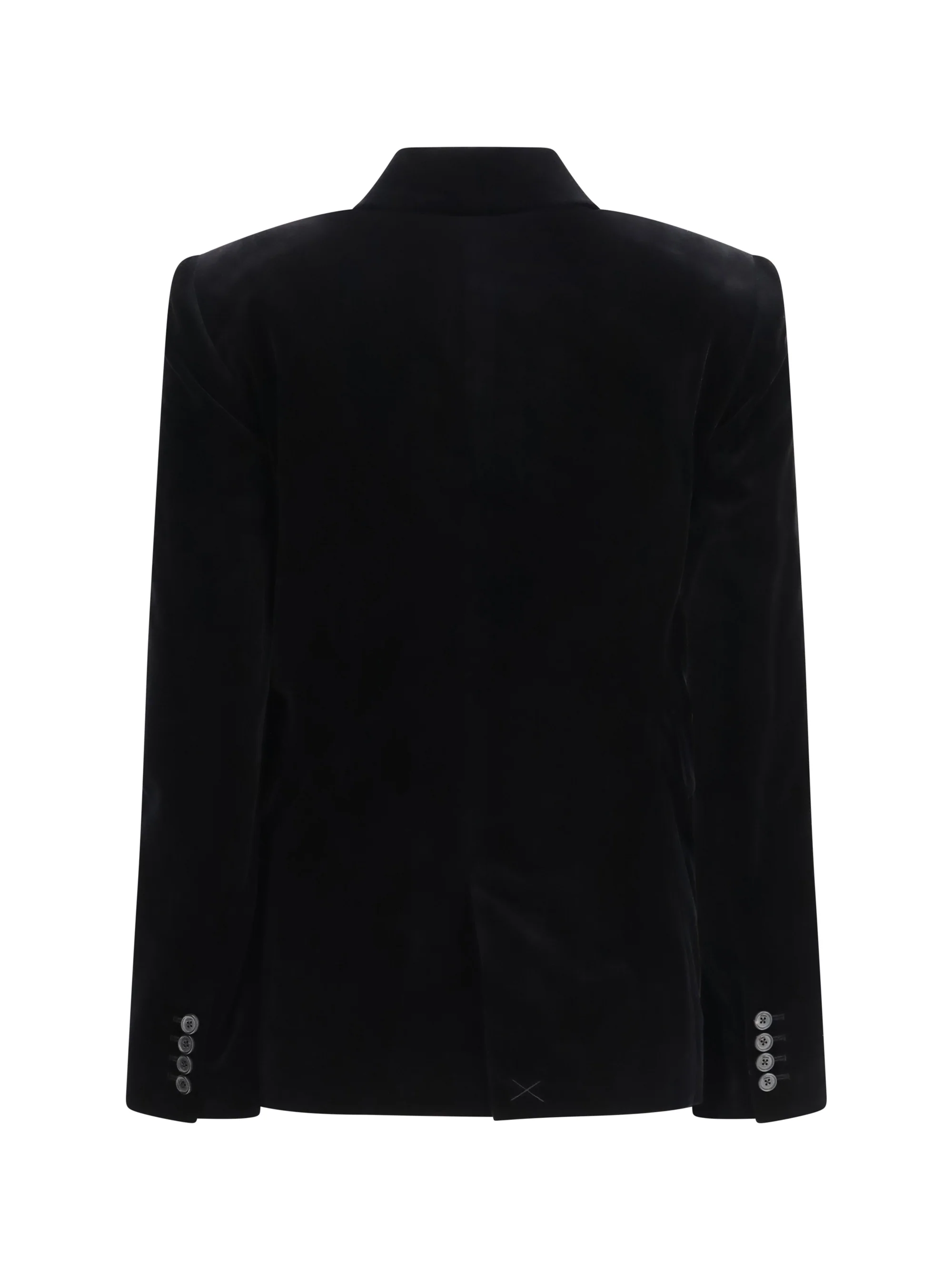 rolo stretch-velvet double-breasted jacket