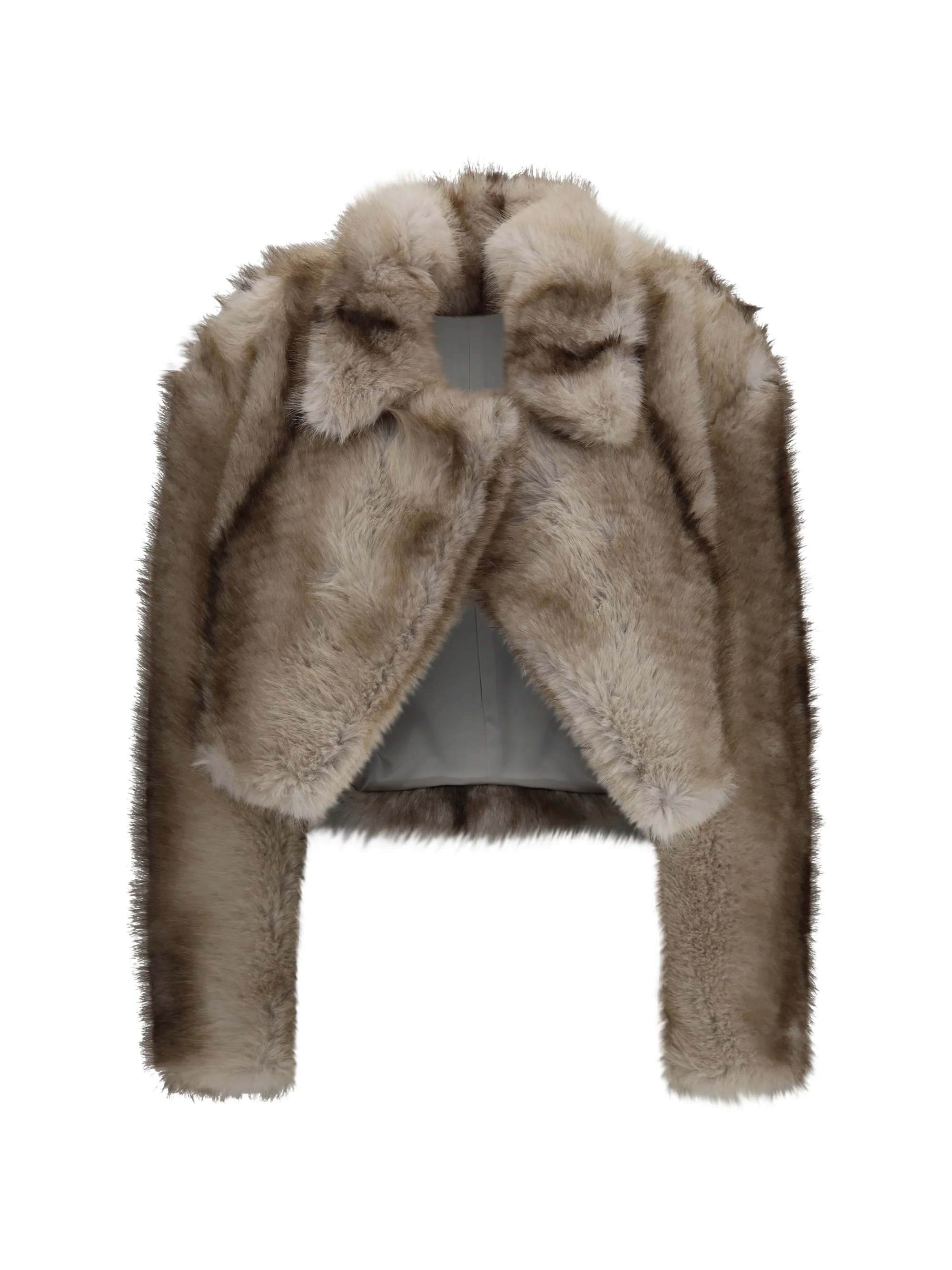 MAX MARA SPORTMAX L quantum short faux fur jacket