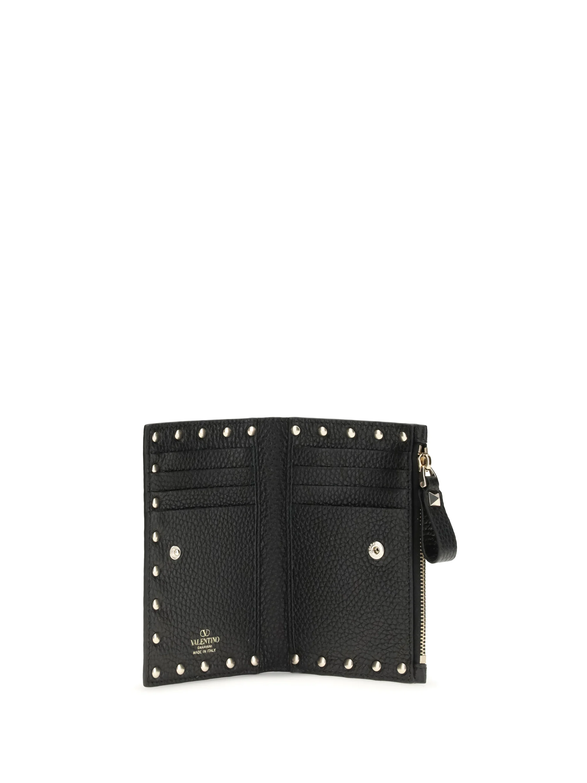 rockstud zip card holder